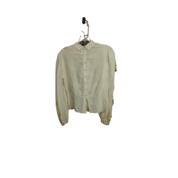 COPY - Vintage/Antique Lot of 5 Damaged/ Wounded Cream Various Era Blouses  "As… - Picture 12 of 16